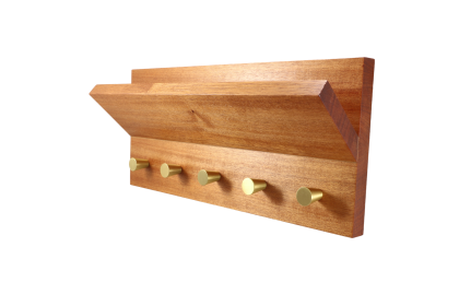 Entryway Organizer with Integrated Shelf - Sapele - 15.5" x 7"